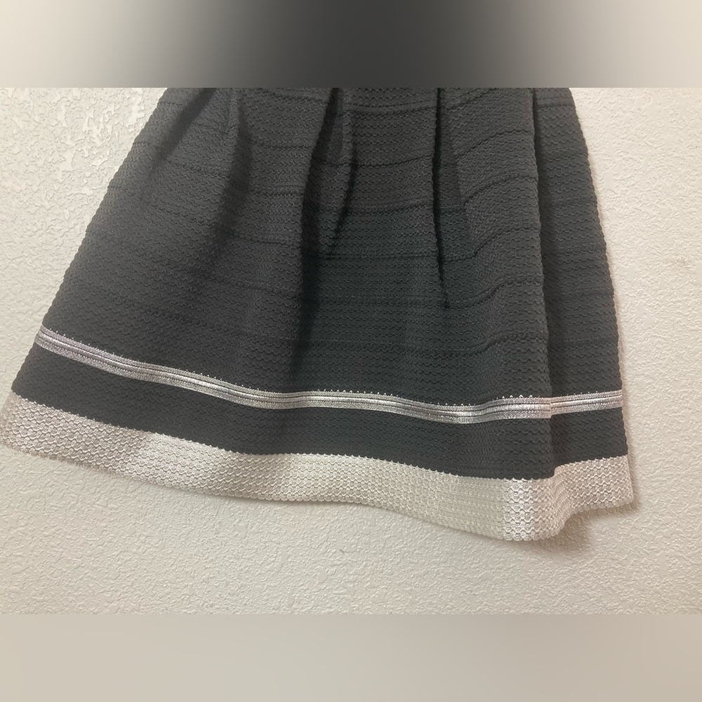 Sans Souci strapless bandage mini dress black white striped Medium - Picture 4 of 9